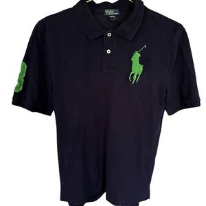 Ralph Lauren Navy Polo with Green Emblem Size 18-20 XL